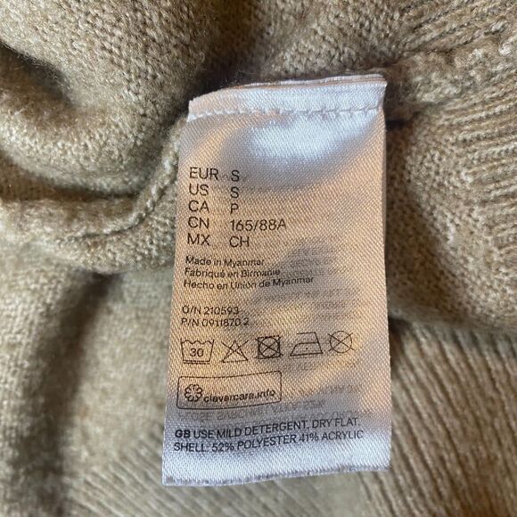 H&M Wool Blend Sweater Women's Size S Crew Neck Minimalist - Picture 6 of 7